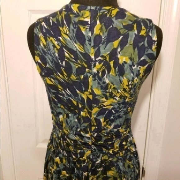 Anthro Deletta Dense Forest Leaf Print Hi Low Tank - Picture 8 of 8